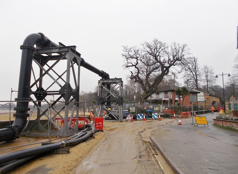 Septic tank being pumped by professional technician